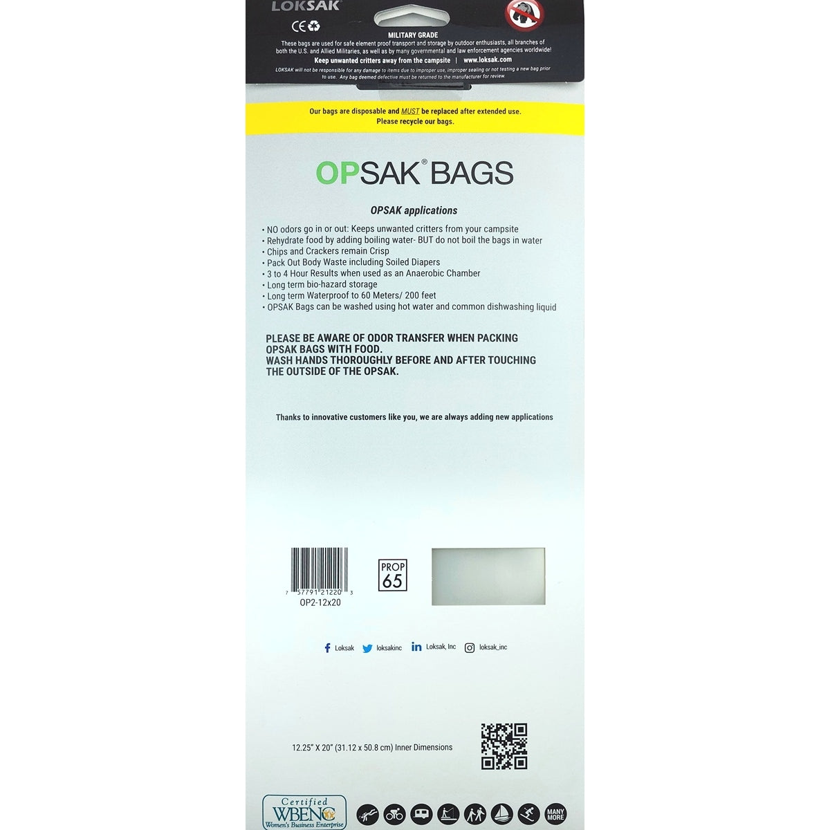OPSAK 12" x 20" Bag