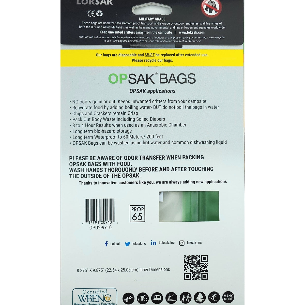 OPSAK 9" x 10" Bag