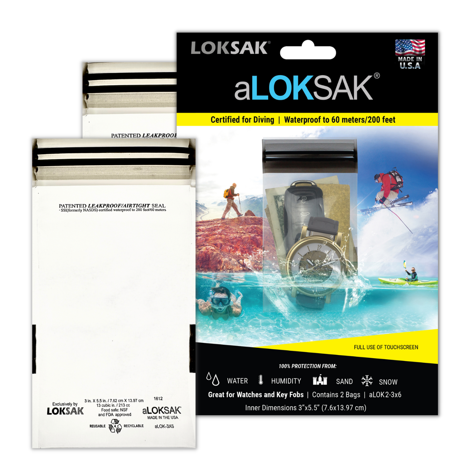 aLOKSAK 3" x 6" (2 pack)