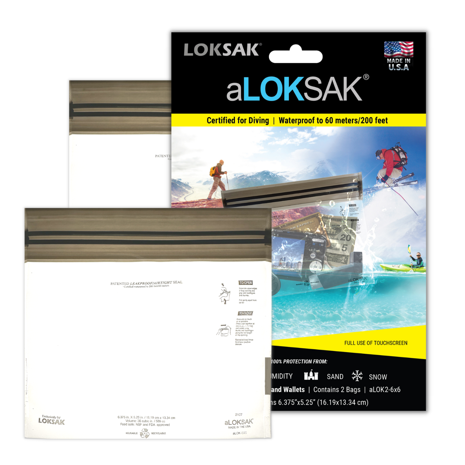 aLOKSAK 6" x 6" (2 pack)
