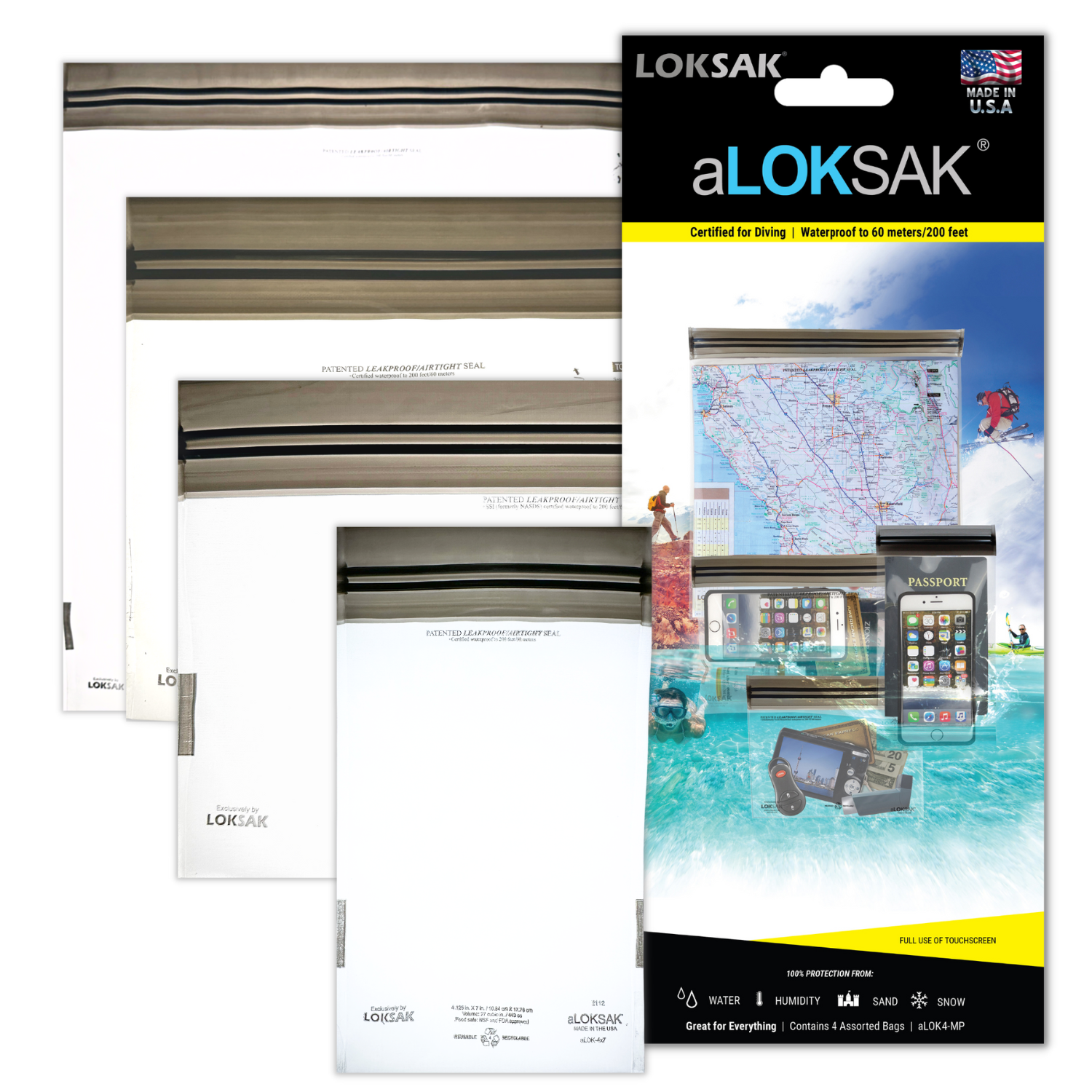 aLOKSAK Medium Multi Pack" (4 pack)