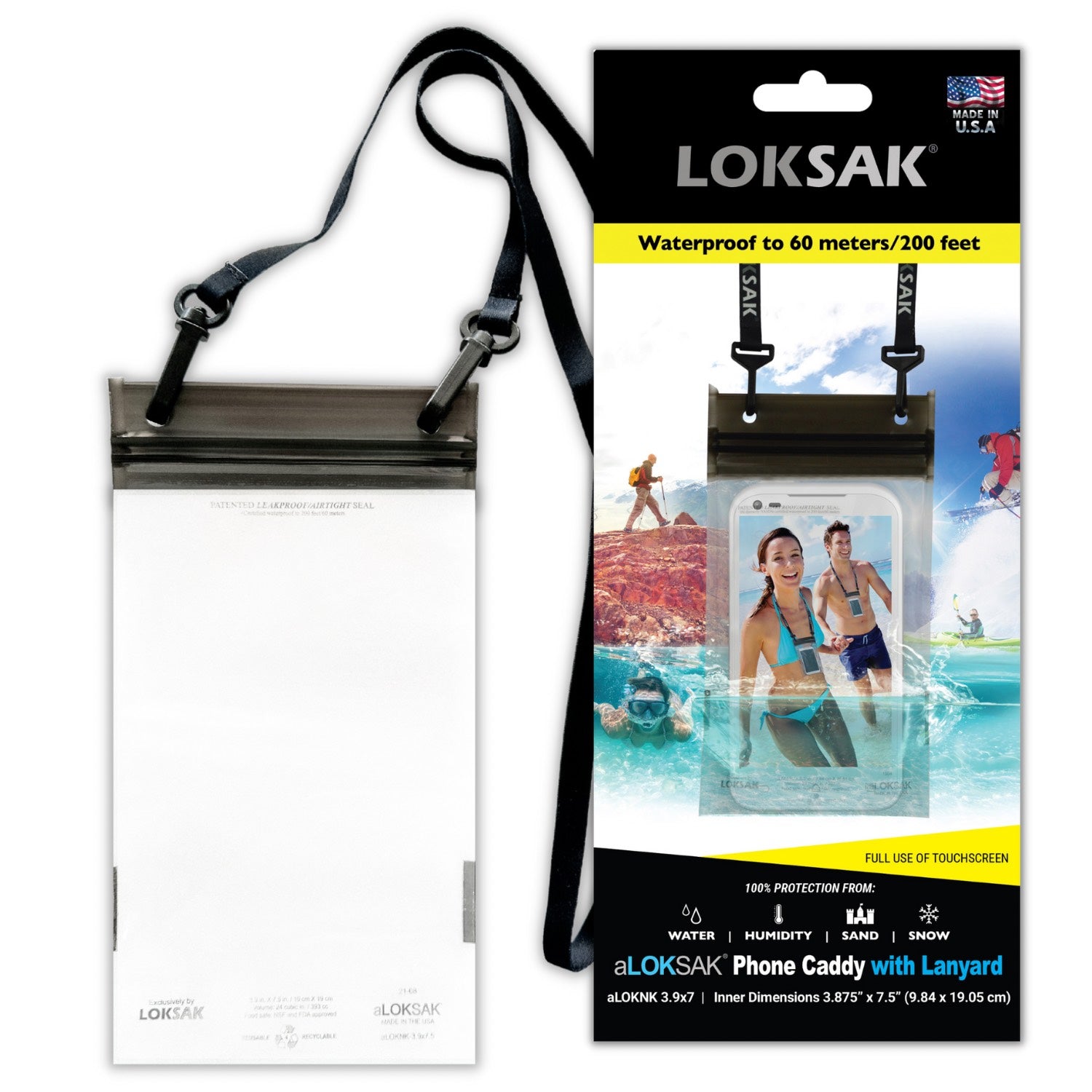 aLOKSAK Phone Caddy 3.9"x7" with Lanyard